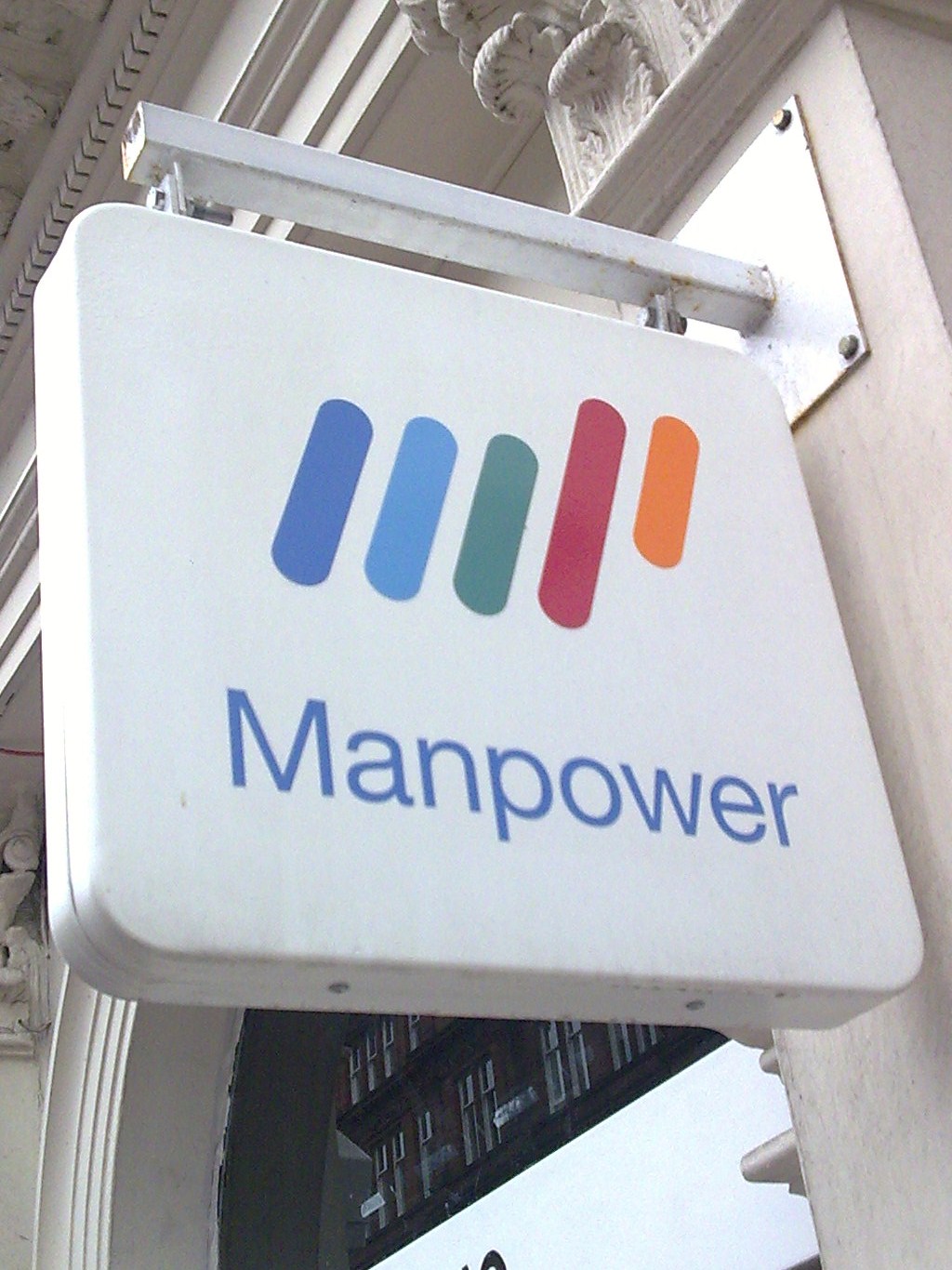 The outdoor sign for Manpower.