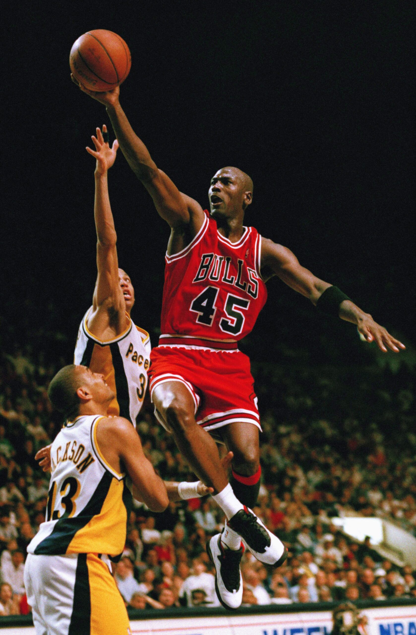 Michael Jordan playing basketball